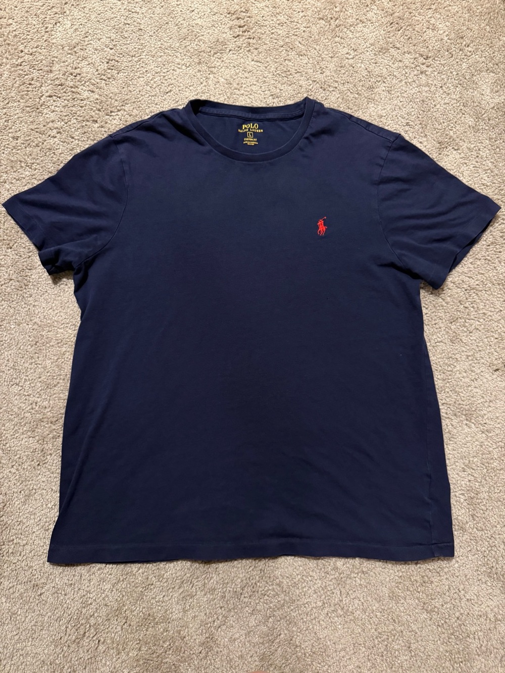 Polo by Ralph Lauren Navy T-Shirt with Red Pony Logo